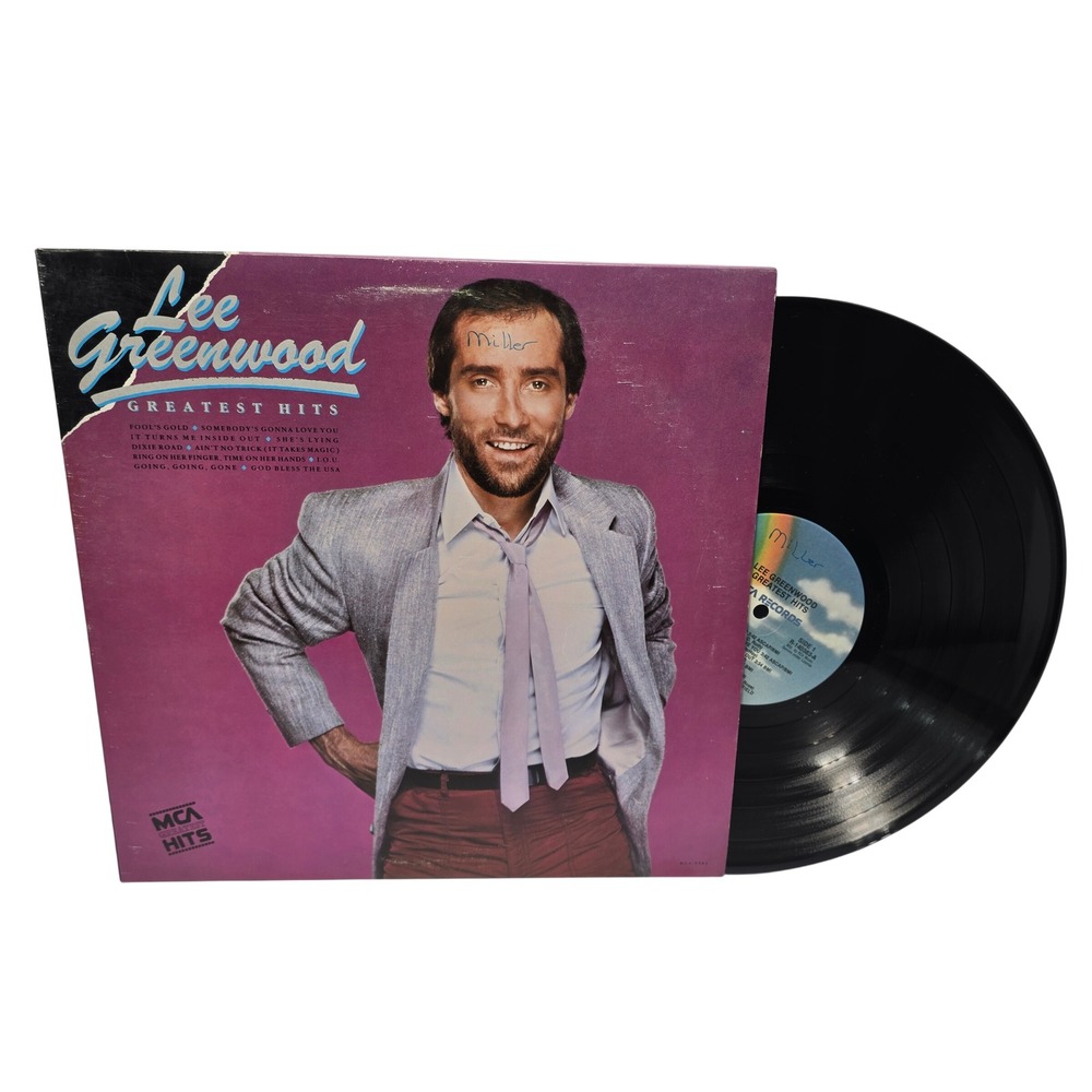 Lee Greenwood Greatest Hits Vinyl LP Record 1985 MCA-5583 God Bless the USA*